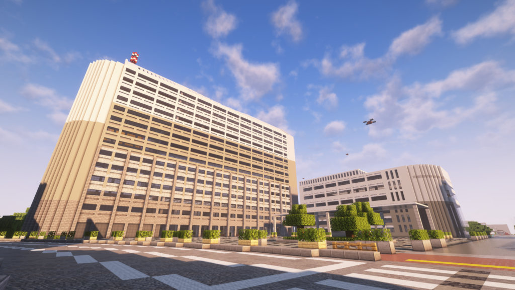沖縄県庁をマインクラフトで再現しました｜見学して、調べて、教育版マインクラフトで形にする学び