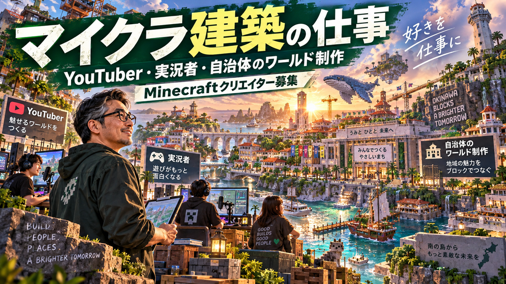 マインクラフトのワールド制作は将来仕事になる？｜建築好きから始まる仕事の話とメンバー募集